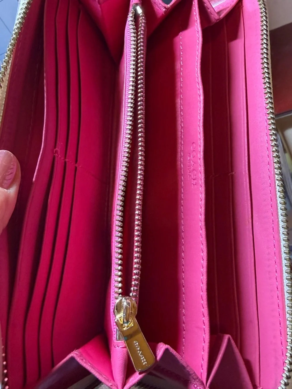 Coach Zip-Around Accordion Wallet in Cherry Blossom Print — NWT