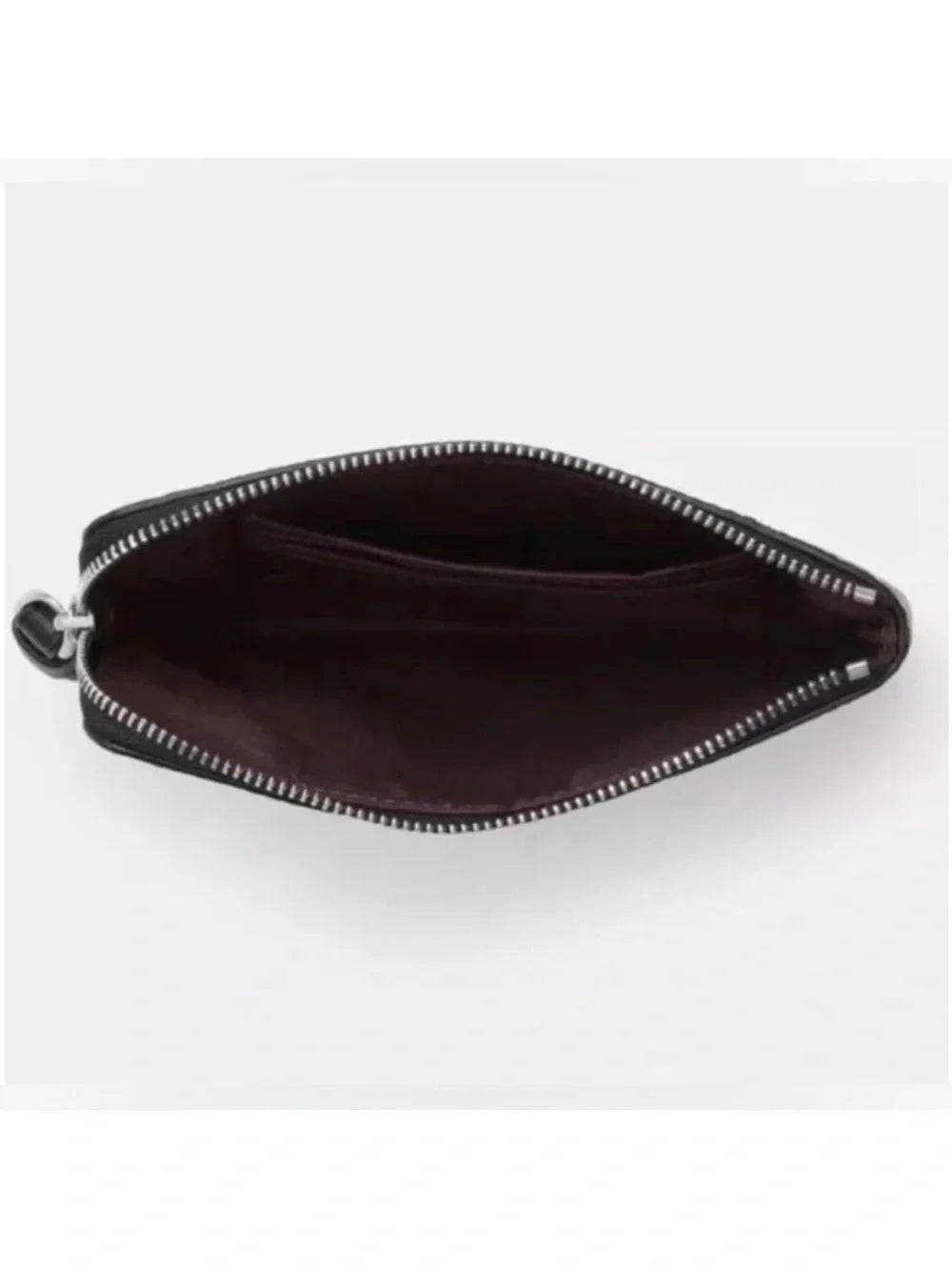 Coach Corner Zip Wristlet with Heart Bolt Print