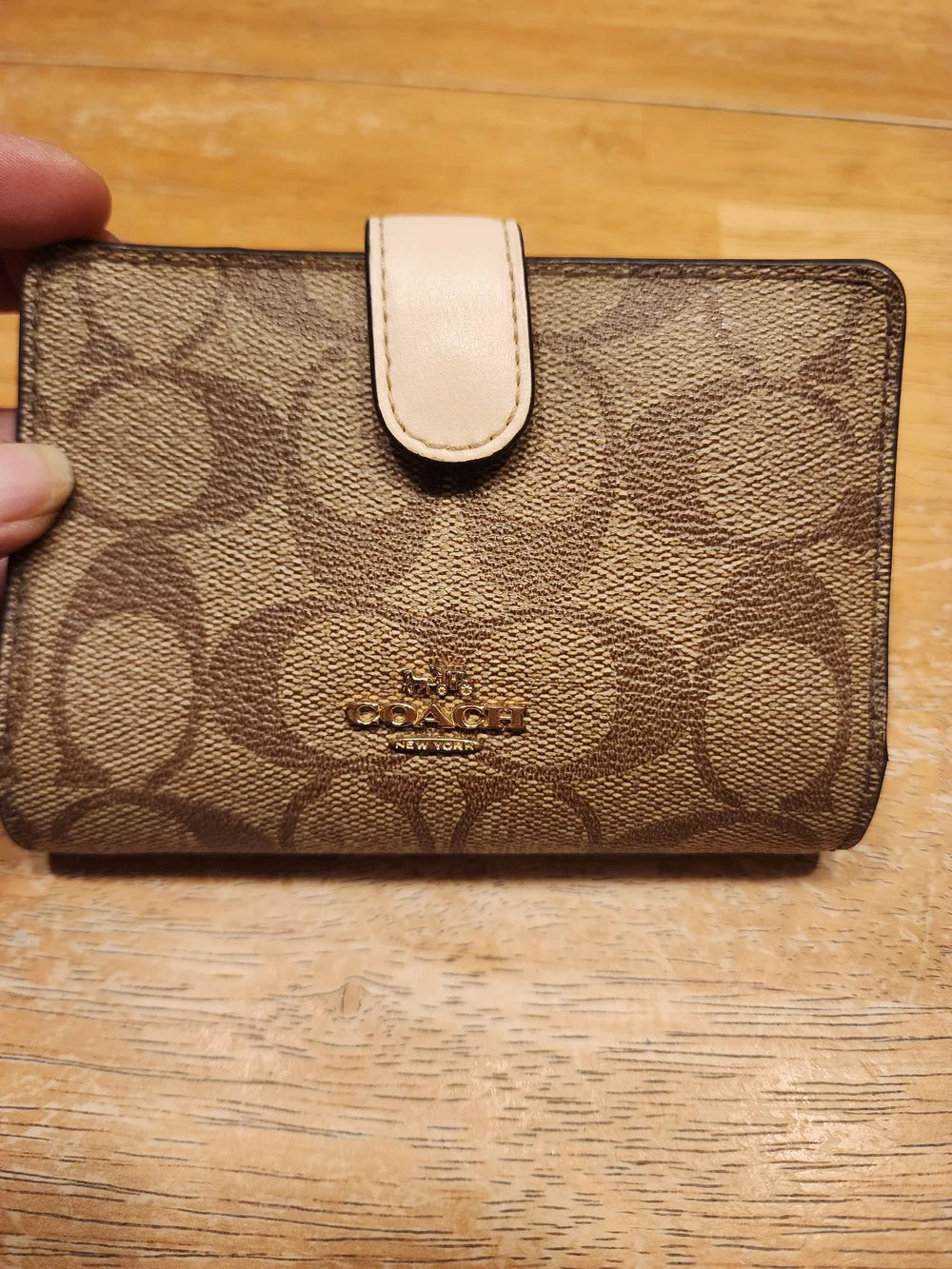 Coach Medium Corner Zip Wallet in Signature Canvas (421)
