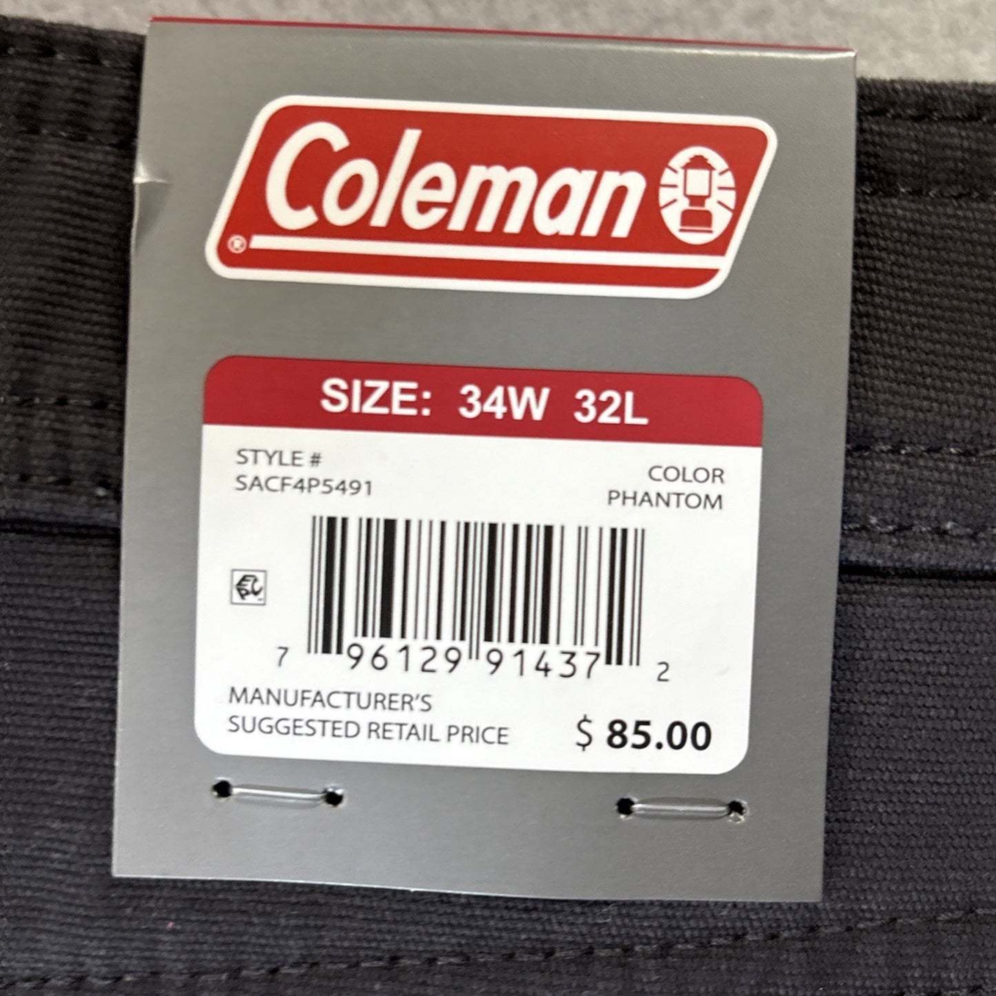 Coleman Men's Fleece Lined Utility Pants – Tear Resistant Stretch, Phantom (307)