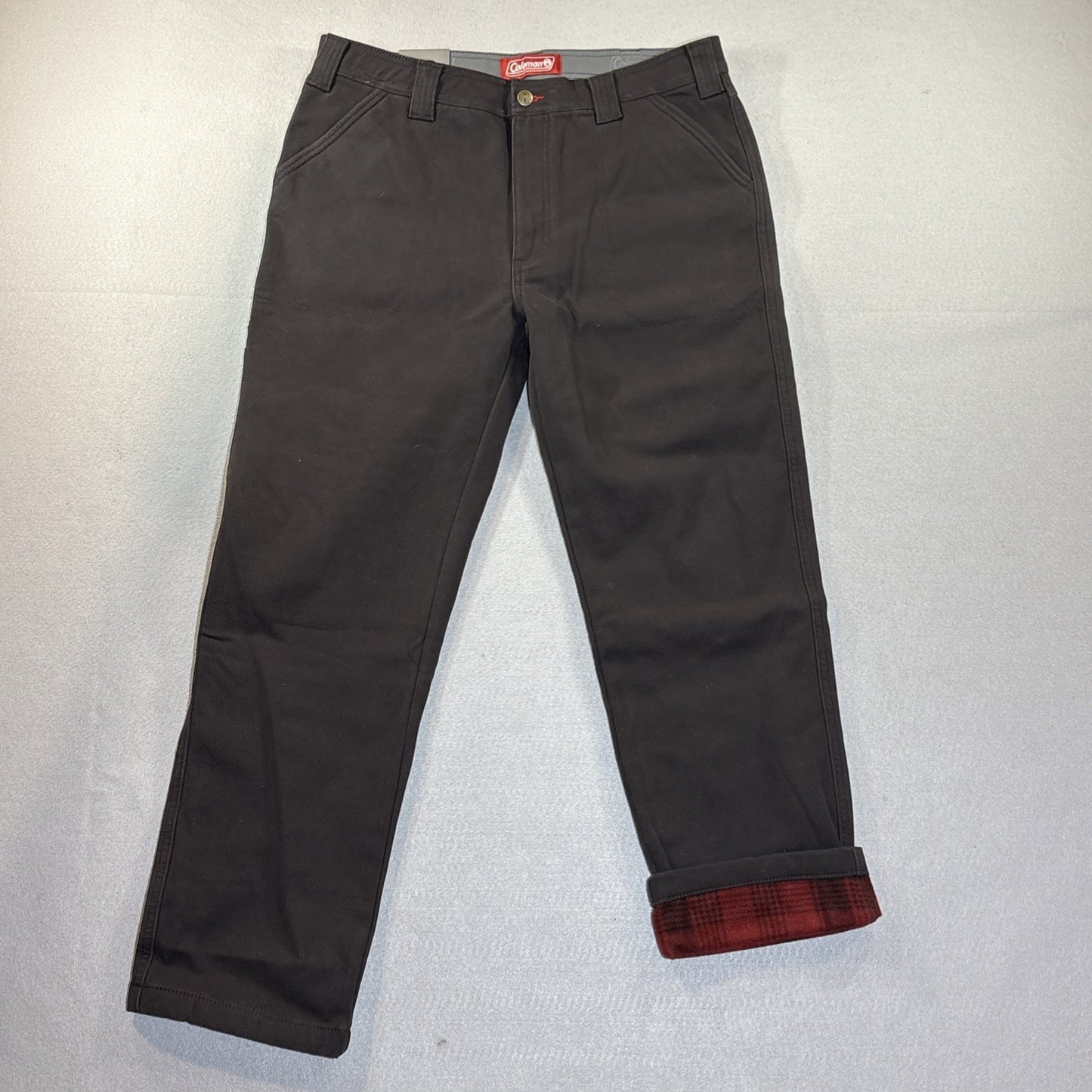 Coleman Men's Fleece Lined Utility Pants – Tear Resistant Stretch, Phantom (306)