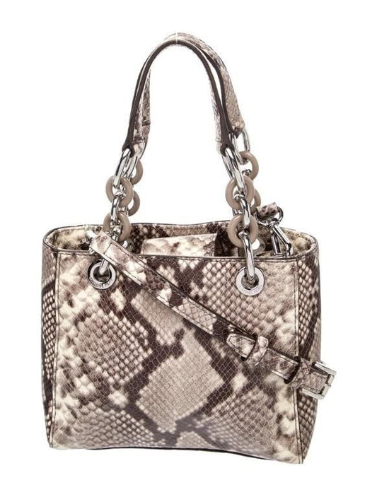 Michael Kors Snakeskin Snap Top Handle Bag