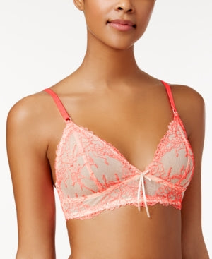 Heidi Klum Womes Natural French Lace Bra SIZE Small