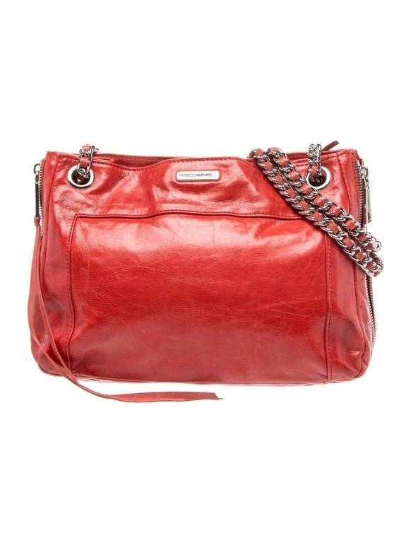Rebecca Minkoff Red Leather Snap Shoulder Bag