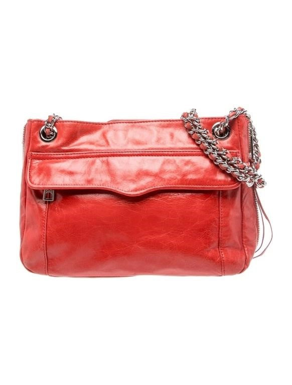 Rebecca Minkoff Red Leather Snap Shoulder Bag
