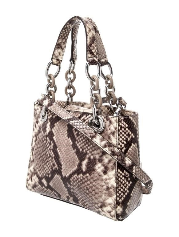 Michael Kors Snakeskin Snap Top Handle Bag