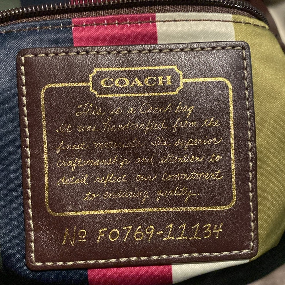 Coach Black Legacy 65th Anniversary Turnlock Flap Hobo Bag