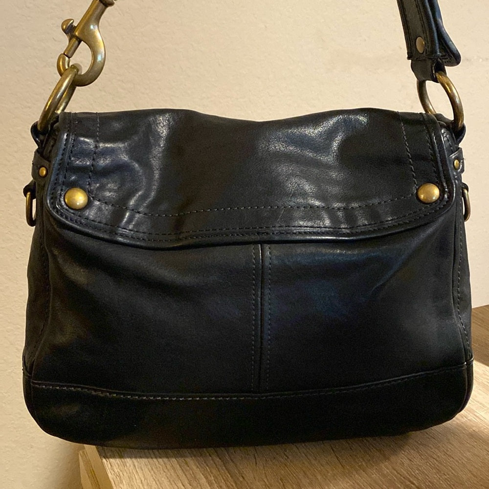 Coach Black Legacy 65th Anniversary Turnlock Flap Hobo Bag