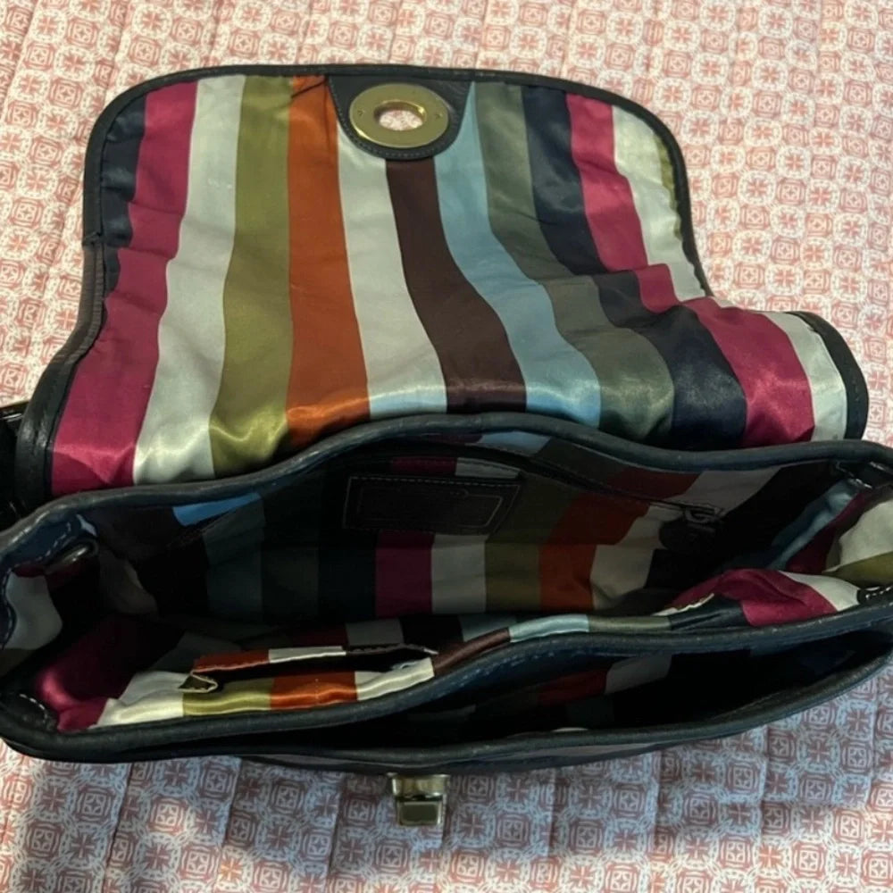 Coach Black Legacy 65th Anniversary Turnlock Flap Hobo Bag