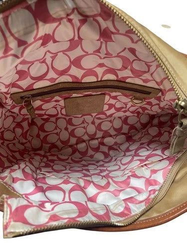 Coach Hamptons Weekend Tote in Nylon & Leather with Pink Accent