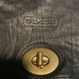 Coach Black Legacy 65th Anniversary Turnlock Flap Hobo Bag
