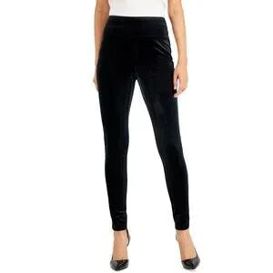 INC High Rise Contour Waistband Velvet Leggings